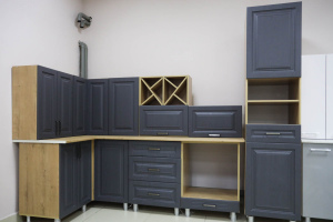 Угловой набор модульной кухни с фрезеровкой «Квадро»