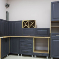 Угловой набор модульной кухни с фрезеровкой «Квадро»